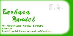 barbara mandel business card